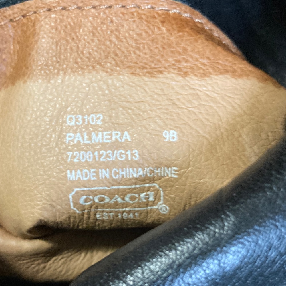 Coach Black Leather Boots 10 - Picture 9 of 9